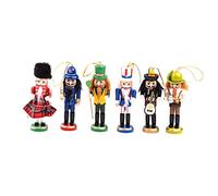 6 Pcs Wooden For Doll Miniature Soldiers Figure Table Puppet For Doll Ornaments Home Christmas Decor Gif Figures Wood Christmas