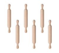 6 PCS Wooden Rolling Pin, Small Rolling Pin, Kids Rolling Pins,for Fondant, Pie Crust, Cookie, Pastry, Dough in The Kitchen Baking Cookie Christmas Easter(14 * 2cm)