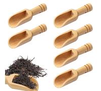 6 Pcs Wooden Scoops for Children Natural Wooden Scoop Spoon for Powder Bath Salts Wooden Scoops Kitchen Salt Spoon Wooden Teaspoons Laundry Scoop Washing Powder Scoop Spice Small Scoop