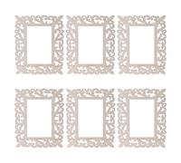6 Pcs Wooden Tags Pendants Hollow Out Window Grilles Ornaments Embellishments for Art Craft Projects Party Decor Bee Garden Decorations