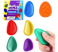 6 Pcs Worry Stones Age 10+, Sensory Fidget Toys, Soft Fidget Toys For Autism, Sensory Stone Quiet Classroom Toys, Anxiety Relief For Kids & Adults
