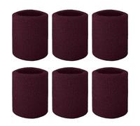 6 Pcs Wrist Sweatband Sports Wristband Terry Cotton Absorbent Arm Sweatband