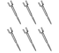 6 Pcs x Ground Screw Anchor Galvanised Screw in Fence Pergola Post Holder Support Base with Square Bracket Drive Down Spike (100mm x 865mm)