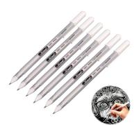 6 PCS XSG White Gel Pen Set, White Pens for Art, Premium 0.8mm Fine Point Gel Pens for Artists, For Black Paper, Sketching, Drawing, Adult Coloring Books, Illustrations, and Crafting Projects