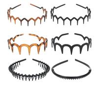 6 Pcs Zig Zag Hair Band - Non-Slip Plastic Teeth, Fashionable Women's Hair Accessories, Suitable for Girls