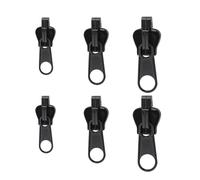 6 Pcs Zip Repair Kit,Zipper Pull Replacement Slider Puller Luggage Zipper Pulls Zippers Sliders Universal Small Instant Zip Fixer Removable Black Zips Head Fastener,for Jacket Coat Bag Jeans Clothes