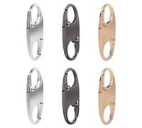6 Pcs Zipper Clips,Anti Theft Bag Backpack Travel Lock Luggage Locks S Carabiner Clip Small Women Handbag Accessories Tent Zip Pulls Buckle Hook Double Opening,for Crossbody Bags Rucksack Security