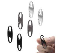 6 Pcs Zipper Clips Anti Theft Deterrent, Zipper Lock Clips, Anti Theft Backpack Clip for Backpacks Camping Fishing Traveling Outdoor Sports (Black, Silver, Grey)