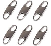 6 PCS Zipper Clips, Small S-Carabiner Zipper Pull Locks, Mini Double Snap S-Hooks for Backpacks, Luggage, Camping, Fishing, Travel, Outdoor Sports and Lightweight Lock Clips