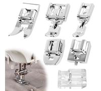 6 PCS Zipper Foot for Sewing Machine Invisible Zipper Foot Accessories Straight Stich Foot Zig Zag Foot Sewing Machine Feet Fits All Low Shank Singer, Brother, Janome, Babylock Sewing Machine