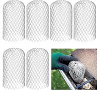 6 PcsGutter Downspout Guard,Aluminum Gutter Guards Downpipe,Gutter Downpipe Leaf Guard, Expandable Filter Mesh Down Pipe Leaf Guards,Guttering Pipes and Fittings, Prevent Leaf Muck Debris Blockages