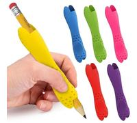 6 PcsPencil Grips, Ergonomic Writing Support For Students And Professionals, Double-Ended Design For Right And Left Hand Users, Silicone Pencil Grips In Multiple Colours With Enhanced Control Features