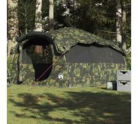 6 Person Tunnel Camping Tent Waterproof 564x260cm 2 Room Olive Green