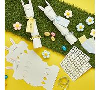 6 Personalised Easter Bunny Crackers, Childrens Easter Egg Hunt Party, Easter Table Decoration, Bunny Rabbit Birthday Party Crackers