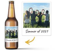 6 Personalized Beer Labels - Personalized Name Beer Stickers for Party, Celebration and Birthdays - Pack of 6 Waterproof Vinyl Stickers (Photo