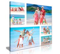 6 Photo Collage Square Personalised Canvas Print - Custom Photo Collage Wall Art - Multiple Sizes via “Customise Now” - Custom Printed Gift for Home & Occasions