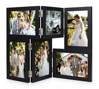 6 Photo Frames, 4x6 Hinged Folding Wood Picture Frame