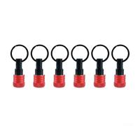 6-Piece 1/4 Inch Drill Bit Holder Keychain 6pc, Quick Release Drill Extension Bit Holder Tools, Portable Screwdriver Bit Holder for Driver, Nut Driver, Screw& Drill Bits(C)