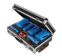 6 Piece 38mm 127mm Comprehensive Diamond Core Drill Kit Lockable Case