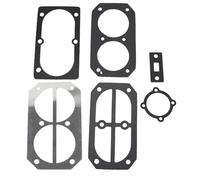 6-Piece Air Compressor Valve Plate Gasket Set for 2070/2065 Type - Aluminium + Paper Sealing Washers, Cylinder Head Base Gaskets for Indust
