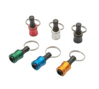 6-Piece Aluminum Alloy /4" Hex Shank Screwdriver Bit Holder with Extension Bar and Carabiner for Electric & Hand Drill Drivers