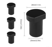 6-Piece Aluminum Alloy Woodworking Bench Clamp Jaws for 19/20mm Dog Hole Workbenches with Thin-Profile Design for Secure Workpiece Fi(20MM Black)