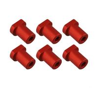 6-Piece Aluminum Alloy Woodworking Bench Clamp Jaws for 19/20mm Dog Hole Workbenches with Thin-Profile Design for Secure Workpiece Fi(20MM red)