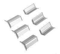 6-Piece Baseboard Corner Trim Blocks for 82mm Height Wall Baseboards ABS Corner Connectors 3 Inside 3 Outside (M Silver)