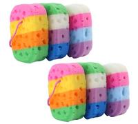 6-Piece Bath and Body Sponge Set for Exfoliating - Shower Sponges for Men, Women and Kids