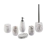 6-Piece Bathroom Accessories Set Dolomite White Callela