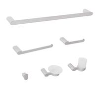 Beliani 6-piece Bathroom Hardware Set Paracas With Towel Bars And Hooks Silver, Silver