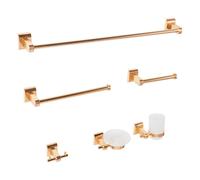 6-Piece Bathroom Hardware Set TALARA with Towel Bars and Hooks Gold