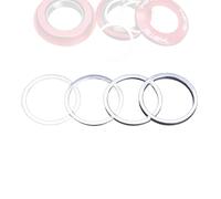 6-Piece Bike Headset Spacer Kit for 28.6mm (1 1/8") Fork, Micro Adjustment Stem Washers Set (3X 0.3mm, 1mm, 2mm, 3mm) Prevents Top Cap Rubbing Frame Shims for MTB Road BMX