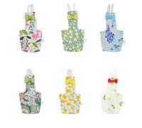 6-Piece Bird Diaper Set for Parrots, Reusable Protective Flight Suits with Waterproof Inner Layer, Washable Urine Wet Suit for Cockatiel, Parakeet, Budgie, and Small Birds