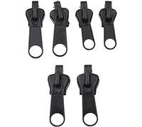 6 Piece Black Zip Repair Kit, Fix A Zipper, Metal Universal Zip Zipper, Repair Kit Replacement Zippers, Zippy Repair Replacement Parts for Jackets, Suitcases, Backpacks Sliders