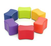 6-Piece Butterfly Stools Modular Soft Foam Seating Set COSTWAY Multi One Size