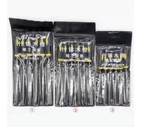 6 Piece Carbon Steel Needle File Set for Wood Carving Filing and Polishing Suitable for Plastic Rubber and Soft Metals (3×140mm)