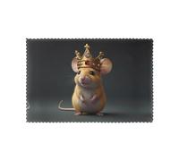 6-Piece Cartoon Little Yellow Mouse Patterned Placemats Set, 12x18 Inch Non-Slip Mats, Suitable for Home, Kitchen, Party, and Gatherings