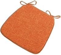 6-piece Chair Cushions With Straps, Memory Foam Chair Cushions, Non-slip, Washable And Removable, With Zipper,Orange,42X40cm