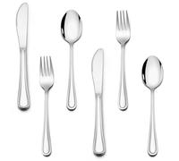 6 Piece Children’s Cutlery Set, Homikit Stainless Steel Kids Flatware Silverware Sets, Includes 2X Knives, 2X Forks, 2X Spoons, Healthy & Non-Toxic, Mirror Polished & Dishwasher Safe