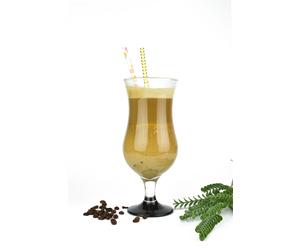 6 Piece Cocktail Glasses 480ml with Black Hand-Painted Stand Longdrink Drinking