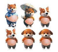 6-Piece Cute Cartoon Door Handle Protectors, Soft Silicone Wall Protector Self Adhesive, Rubber Door Stoppers for Walls, Anti Slam Bumpers for Bedrooms, Offices, Dorms, Cabinets & More