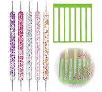 6-Piece Diamonds Art Accessories Set, Includes 1 Diamond Painting Ruler and 5 Diamonds Pens, All-in-One Diamond Painting Ruler Kit for Crafters