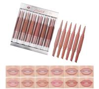 6 Piece Double Ended Lip Liner And Smooth Matte Color Set For Strong Definition And Easy Application Liner Set