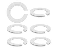 6 Piece E27 to E14 Plastic Lamp Shade Ring Converter, 42mm to 29mm Lampshade Reducer Ring, Light Shade Adapter Ring to Support Lamp Shade with Duplex Ring Fitting