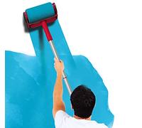 6 Piece Easy Paint Roller Set - 71cm Extension Pole, 22cm Wall Ceiling Roller, 18cm Window Roller, Corner Brush, Paint Pouring Jug & Tray - DIY Painting Refillable Pour and Paint Kit