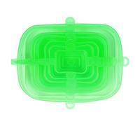 6 Piece Efficient Silicone Square Lids For Food Storage Dishwasher Safe Safe Kitchen Storage Silicone Covers Kitchen Covers