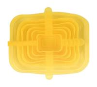 6 Piece Efficient Silicone Square Lids For Food Storage Dishwasher Safe Safe Kitchen Storage Silicone Covers Kitchen Covers