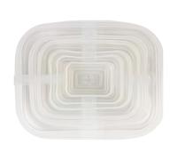 6 Piece Efficient Silicone Square Lids For Food Storage Dishwasher Safe Safe Kitchen Storage Silicone Covers Kitchen Covers