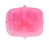 6 Piece Efficient Silicone Square Lids For Food Storage Dishwasher Safe Safe Kitchen Storage Silicone Covers Kitchen Covers